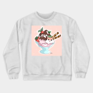 Kawaii fox ice cream Crewneck Sweatshirt